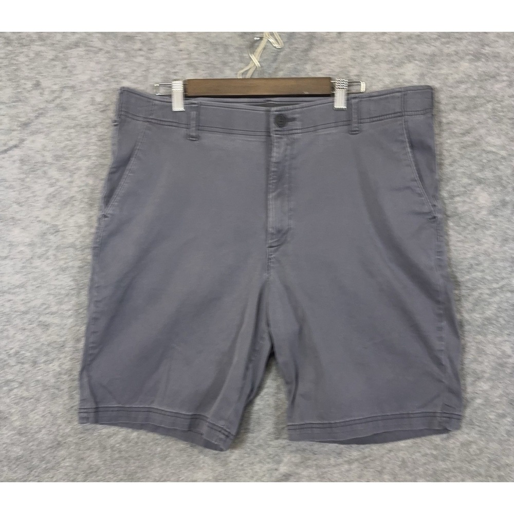 Lee Extreme Comfort Chino Shorts Mens Sz 40 Gray Slash Pockets Stretch